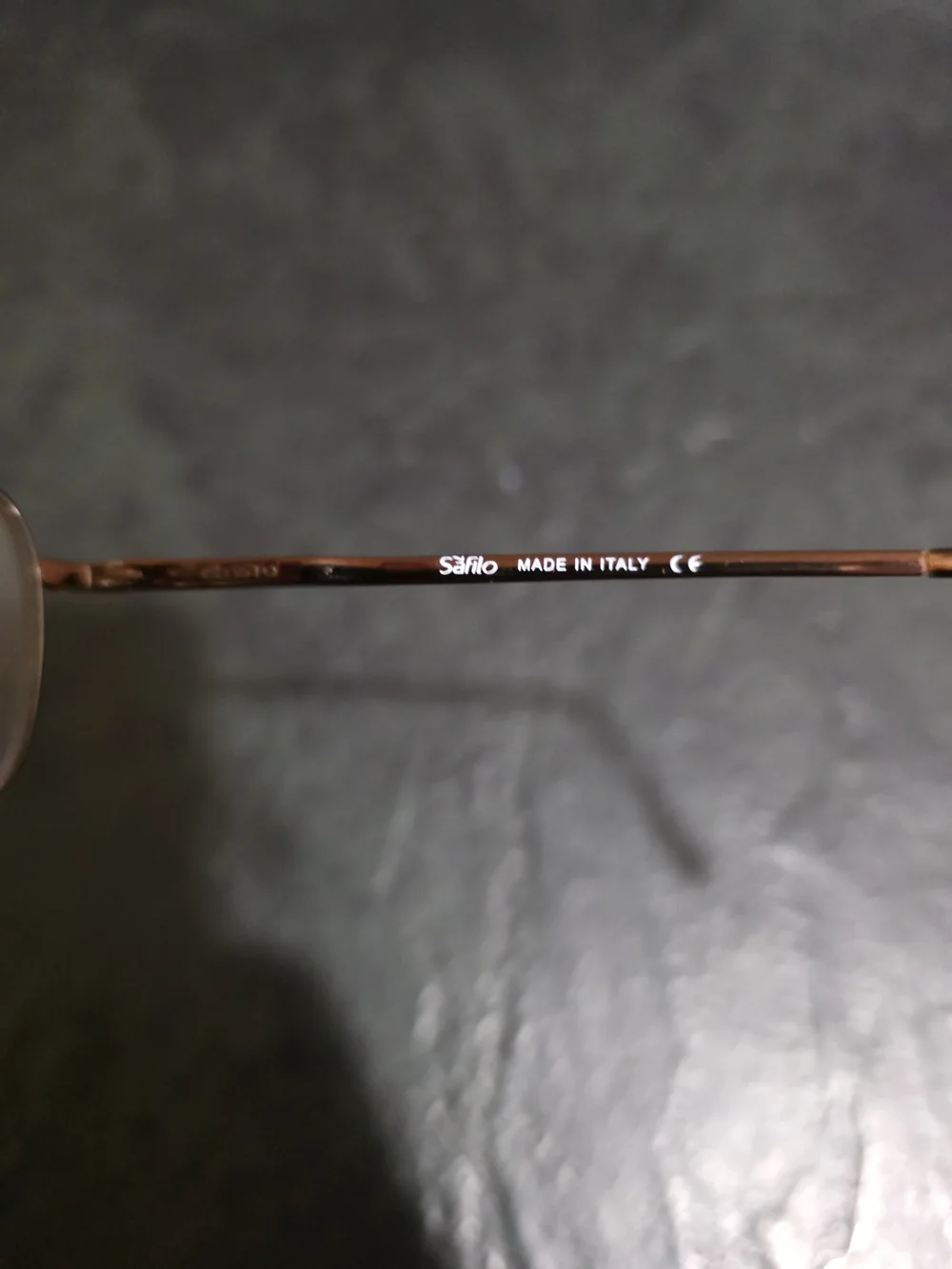 Safilo Elasta 7205 N2T Brown Rectangle Eyeglass Frames Metal Italy 55-19-145